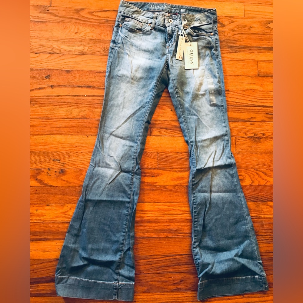 GUESS Women's Light Blue Flare Jeans